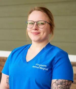 Brianna Horne, Vet Assistant of Ferguson Animal Hospital.