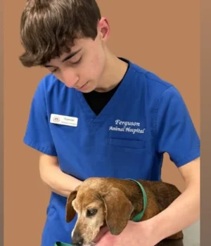 Spencer Sproles, Vet Assistant of Ferguson Animal Hospital.