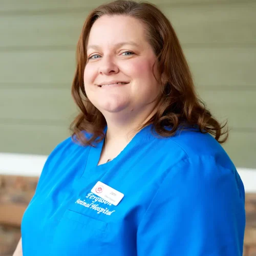 Jamie Oliver, Receptionist of Ferguson Animal Hospital.