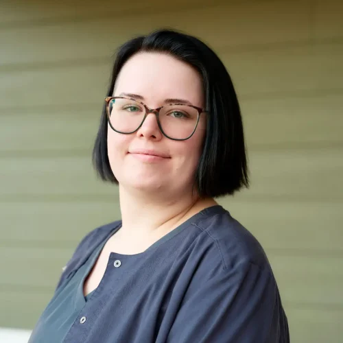 Madon Ensor, Receptionist of Ferguson Animal Hospital.